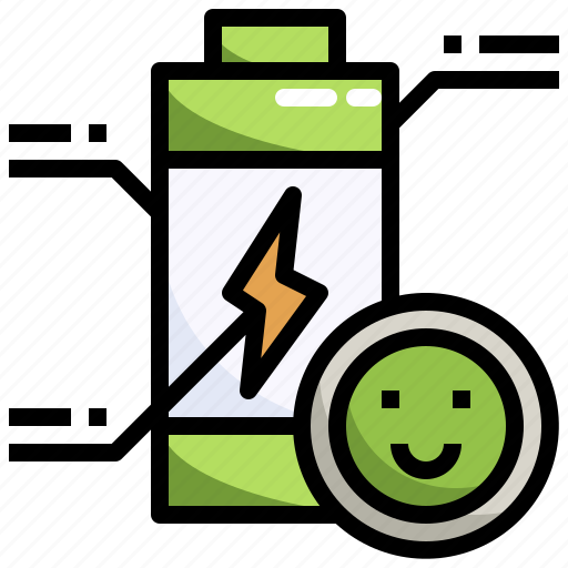Full, battery, level, smiley, energy, power icon - Download on Iconfinder