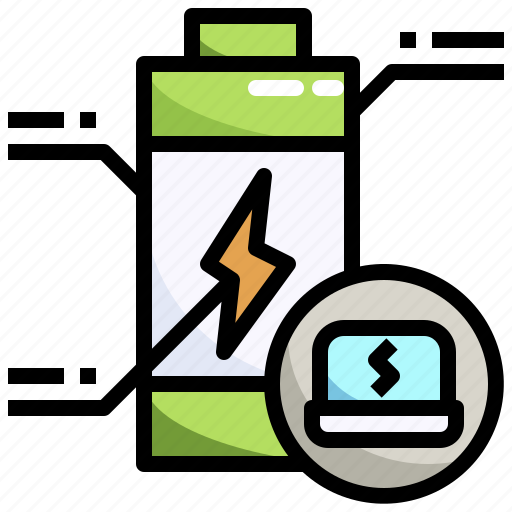 Laptop, energy, battery, status, charging icon - Download on Iconfinder