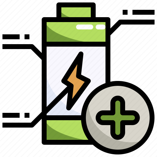 Plus, add, battery, status, electronics icon - Download on Iconfinder