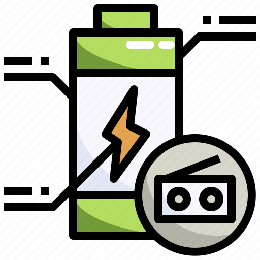 Radio, energy, battery, audio, charging icon - Download on Iconfinder