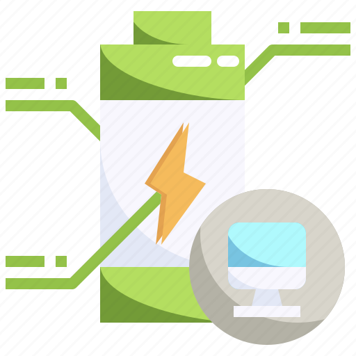 Computer, energy, battery, status, charging icon - Download on Iconfinder