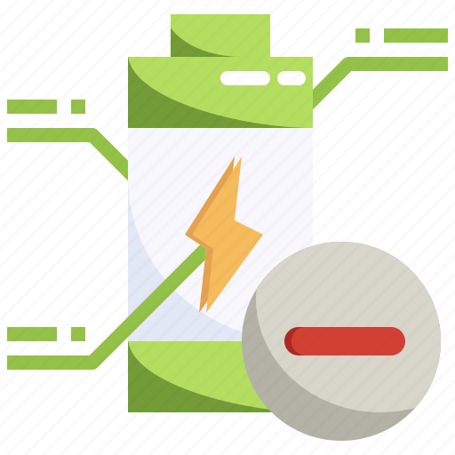 Minus, remove, battery, status, electronics icon - Download on Iconfinder