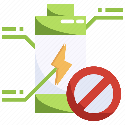No, battery, energy, status, electronics icon - Download on Iconfinder