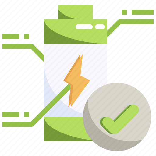 Verified, energy, battery, status, electronics icon - Download on Iconfinder