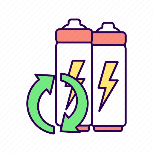 Battery, recycling, energy cell, recharging icon - Download on Iconfinder
