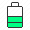 battery, energy, half, power, status, two