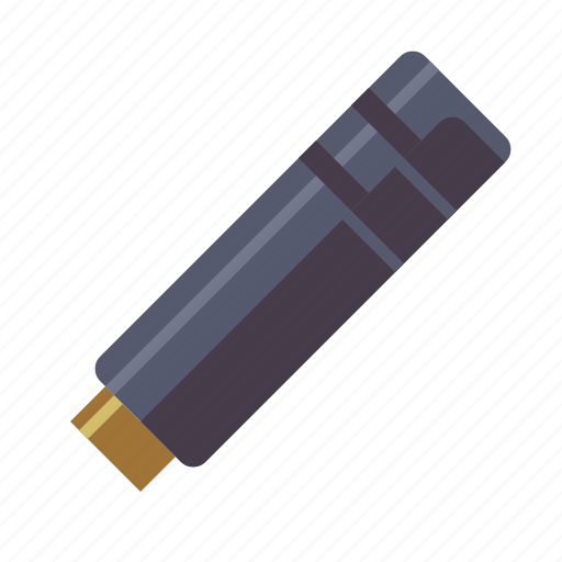 Suppressor, weapon, war, military icon - Download on Iconfinder