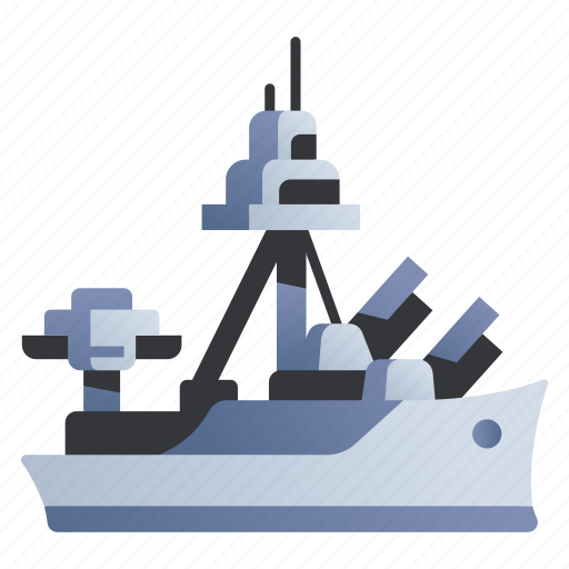 Battle, battleship, cannon, marine, military, ocean, warship icon - Download on Iconfinder