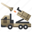 car, launcher, military, missile, rocket, vehicle, weapon 
