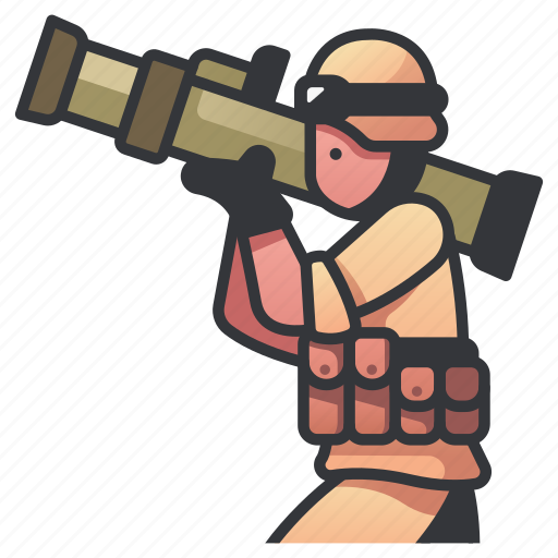 Army, bazooka, gun, launcher, military, rocket, soldier icon - Download on Iconfinder