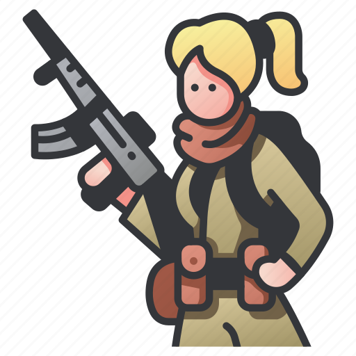 Army, commando, female, military, soldier, war, woman icon - Download on Iconfinder