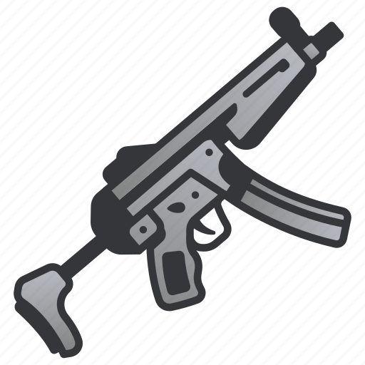 Assault, gun, machine, military, rifle, submachine, weapon icon - Download on Iconfinder