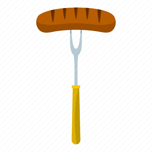 Cooked, food, fork, grill, grilled, meat, sausage icon - Download on Iconfinder