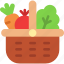 vegetable basket, organic, vegetarian, veggies, harvest, vegan, vegetables 