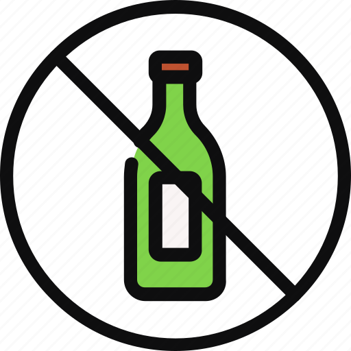 No alcohol, alcoholic, restricted, alcohol free, no drink, unhealthy, no beverage icon - Download on Iconfinder