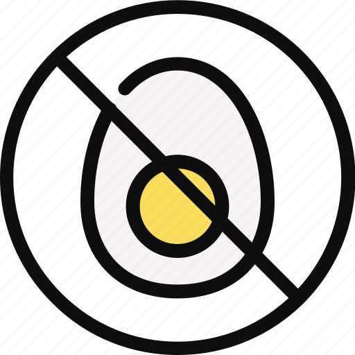 No egg, allergen, vegetarian, allergic, egg free, diet, vegan icon - Download on Iconfinder
