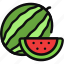 watermelon, fruit slice, fresh, diet, organic, summer, healthy food 