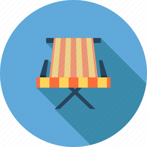 Beach, beach chairs, holiday, sea, summer, sunlight, umbrella icon - Download on Iconfinder