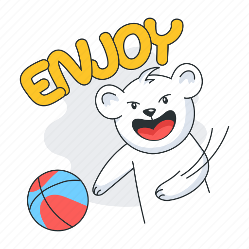 Playing bear, beach ball, enjoying game, beach play, beach game icon - Download on Iconfinder