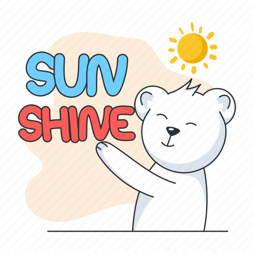 Beach bear, sunshine, summer bear, sunny day, cute bear icon - Download on Iconfinder