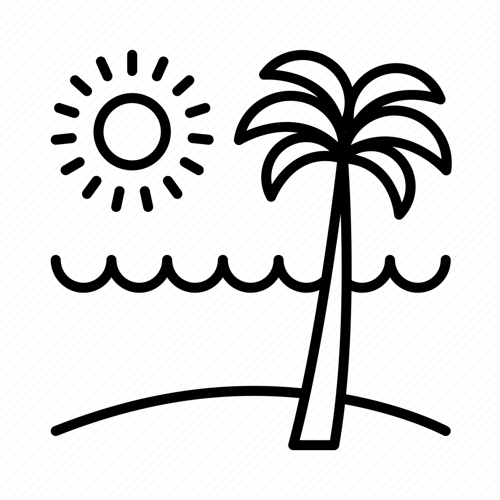 Beach, holiday, palm tree, seashore, seaside, summer, vacation icon ...