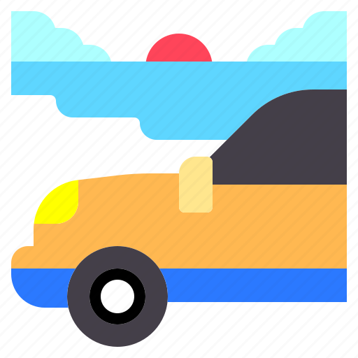 Beach, car, driving, holiday, nature, road, trip icon - Download on Iconfinder