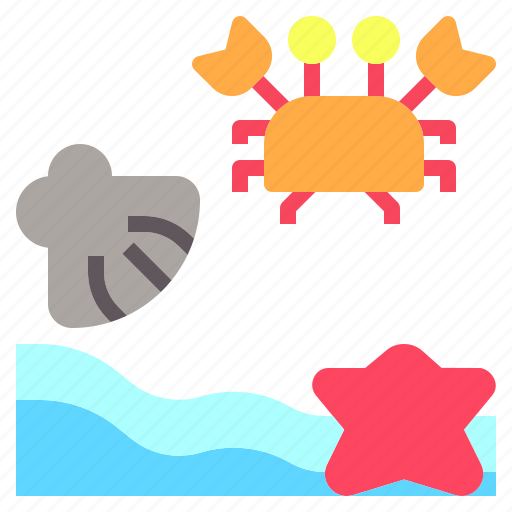 Beach, crab, nature, sand, sea, shell, star icon - Download on Iconfinder