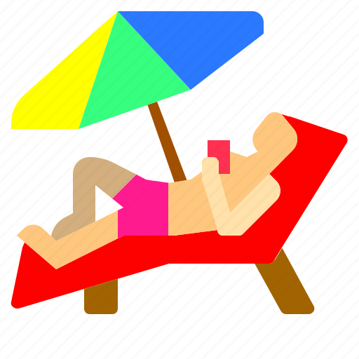 Beach, chair, holiday, island, nature, sea, umbrella icon - Download on Iconfinder