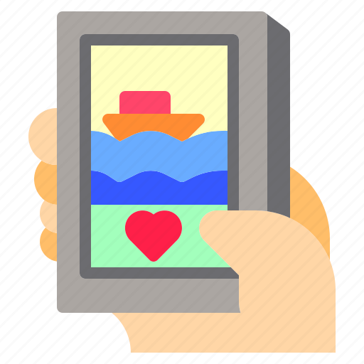 Beach, island, nature, phone, sea, smart, social icon - Download on Iconfinder
