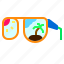 beach, coconut, island, sun, sunglasses, tree 