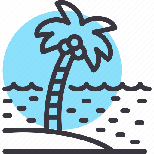 Beach, coconut, sea, tree icon - Download on Iconfinder