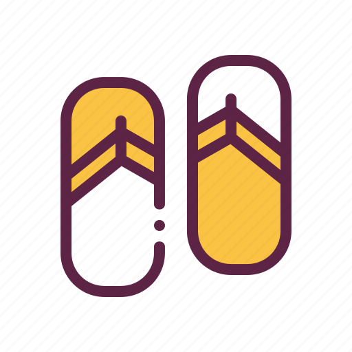 Flipflops, footwear, sandals, slippers, hygge icon - Download on Iconfinder