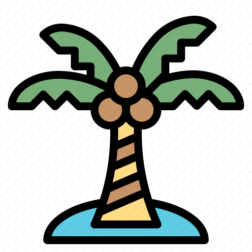 Beach, coconut, nature, tree, tropical icon - Download on Iconfinder