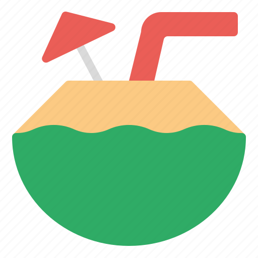 Beach, coconut, drink, holiday, summer, vacation icon - Download on Iconfinder