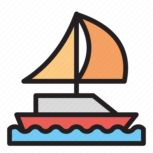 Beach, holiday, sailboat, summer, vacation icon - Download on Iconfinder