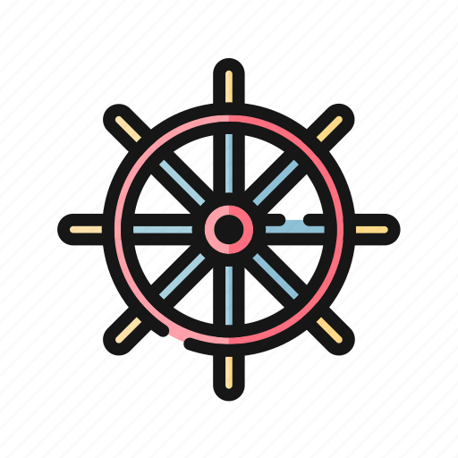 Boat, cruise, sea, ship, steering, wheel, yacht icon - Download on Iconfinder
