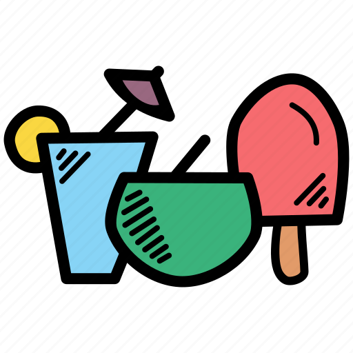 Coconut, mocktail, popsicle, summer icon - Download on Iconfinder