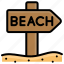 beach, summer, holiday, directions, arrows, vacation 