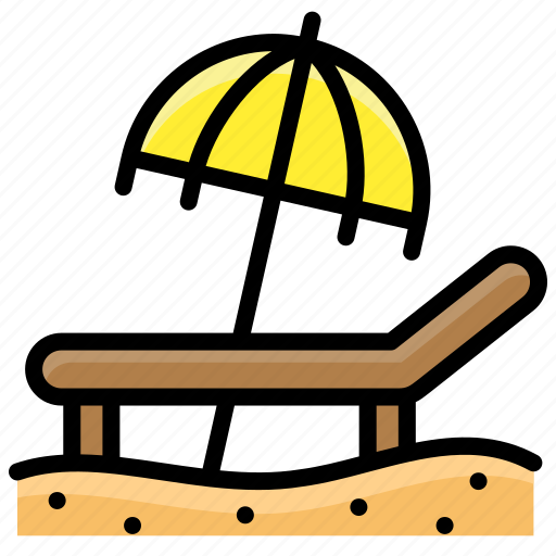 Sunbed, bed, beach, summer, holiday, vacation icon - Download on Iconfinder