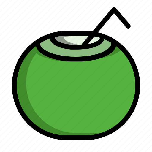 Beach, coconut, drink, fruit, tropical icon - Download on Iconfinder