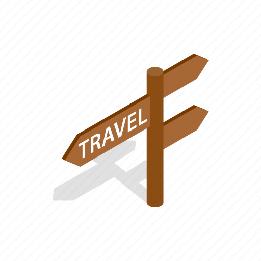 Arrow, choice, direction, isometric, road, travel, travelers icon - Download on Iconfinder