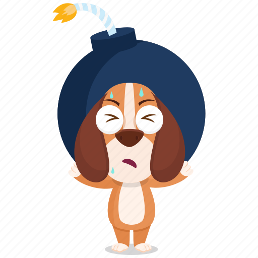Beagle, bomb, emoji, emoticon, smiley, sticker icon - Download on Iconfinder