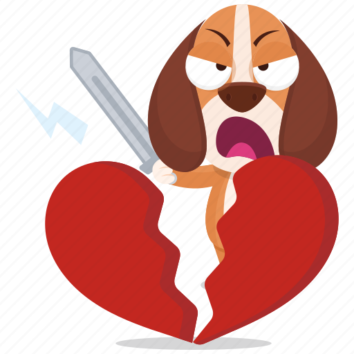 Beagle, break, emoji, emoticon, heart, smiley, sticker icon - Download on Iconfinder