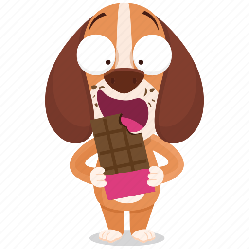 Beagle, chocolate, emoji, emoticon, smiley, sticker icon - Download on Iconfinder