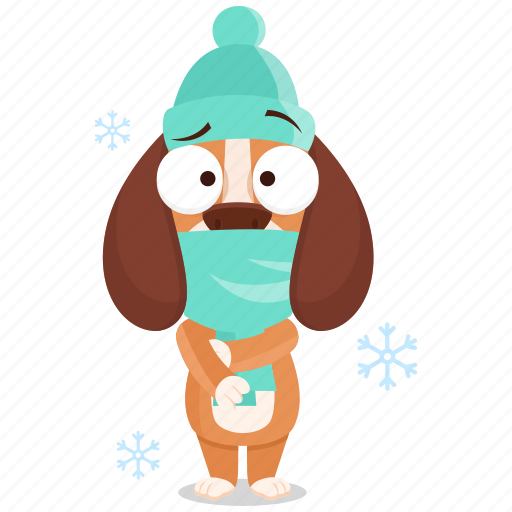 Beagle, cold, emoji, emoticon, smiley, sticker icon - Download on Iconfinder