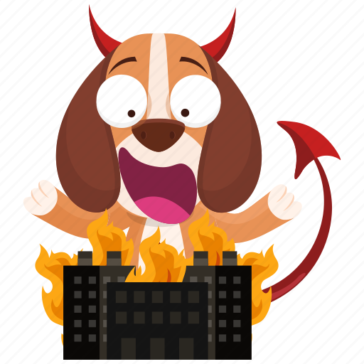 Beagle, destroy, devil, emoji, emoticon, smiley, sticker icon - Download on Iconfinder