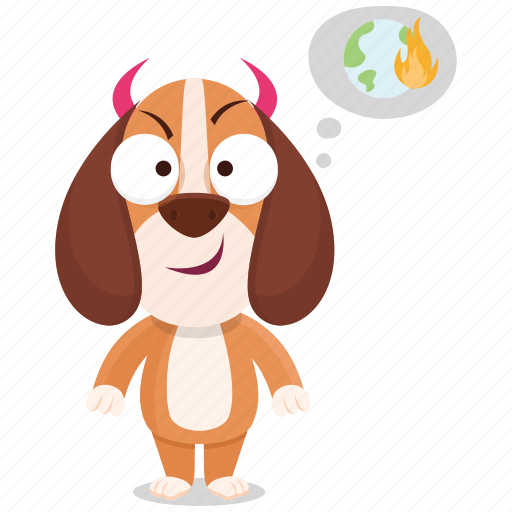 Beagle, devil, emoji, emoticon, evil, smiley, sticker icon - Download on Iconfinder