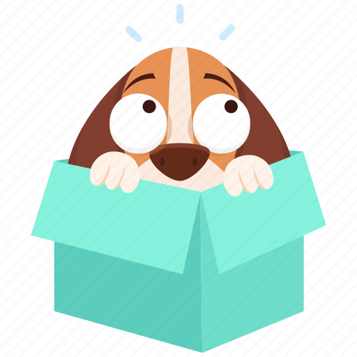 Beagle, emoji, emoticon, hide, smiley, sticker icon - Download on Iconfinder