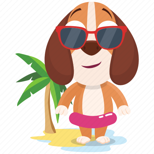 Beagle, emoji, emoticon, island, smiley, sticker icon - Download on Iconfinder