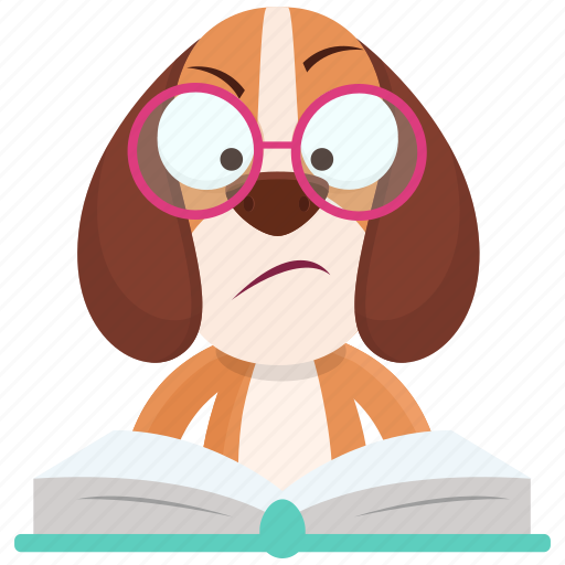 Beagle, emoji, emoticon, learn, read, smiley, sticker icon - Download on Iconfinder